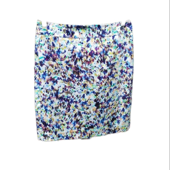 Ann Taylor Dresses & Skirts - Ann Taylor Tailored Pencil Skirted Fully Lined Splatter Print Vibrant Colors